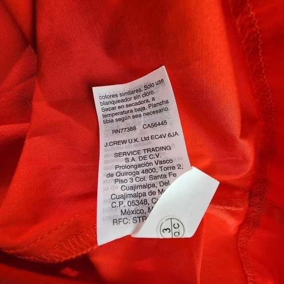 J. Crew Orange Crossover Midi Dress Size 00 - Picture 6 of 12